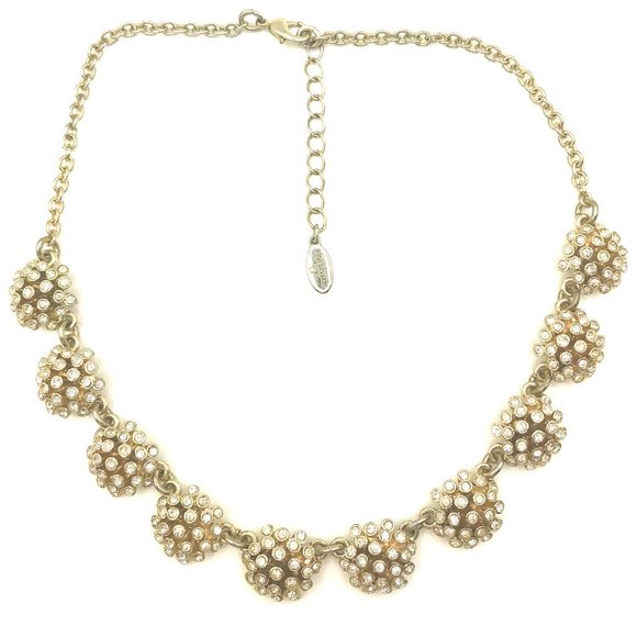 Vintage Ann Taylor Rhinestone Flower Necklace - Picture 2 of 10